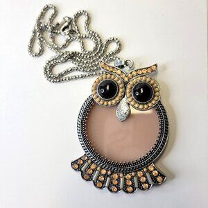 Large Owl Pendant Necklace Sweater Pendants